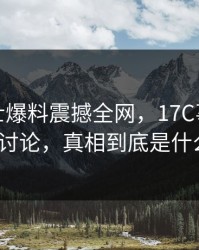 业内人士爆料震撼全网，17C事件引发大讨论，真相到底是什么？