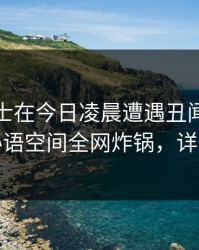 业内人士在今日凌晨遭遇丑闻欲言又止，秘语空间全网炸锅，详情围观